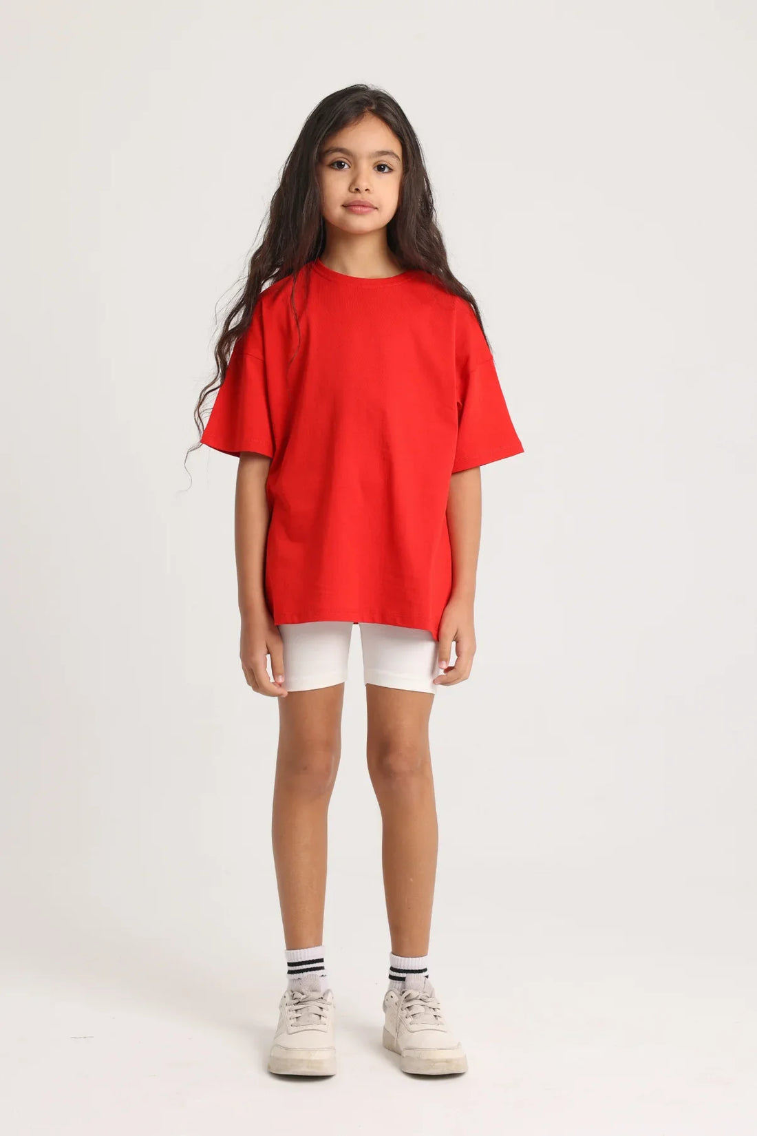Unisex Kids' Red Oversized T-Shirt – Cotton - Clothing - Ourkids