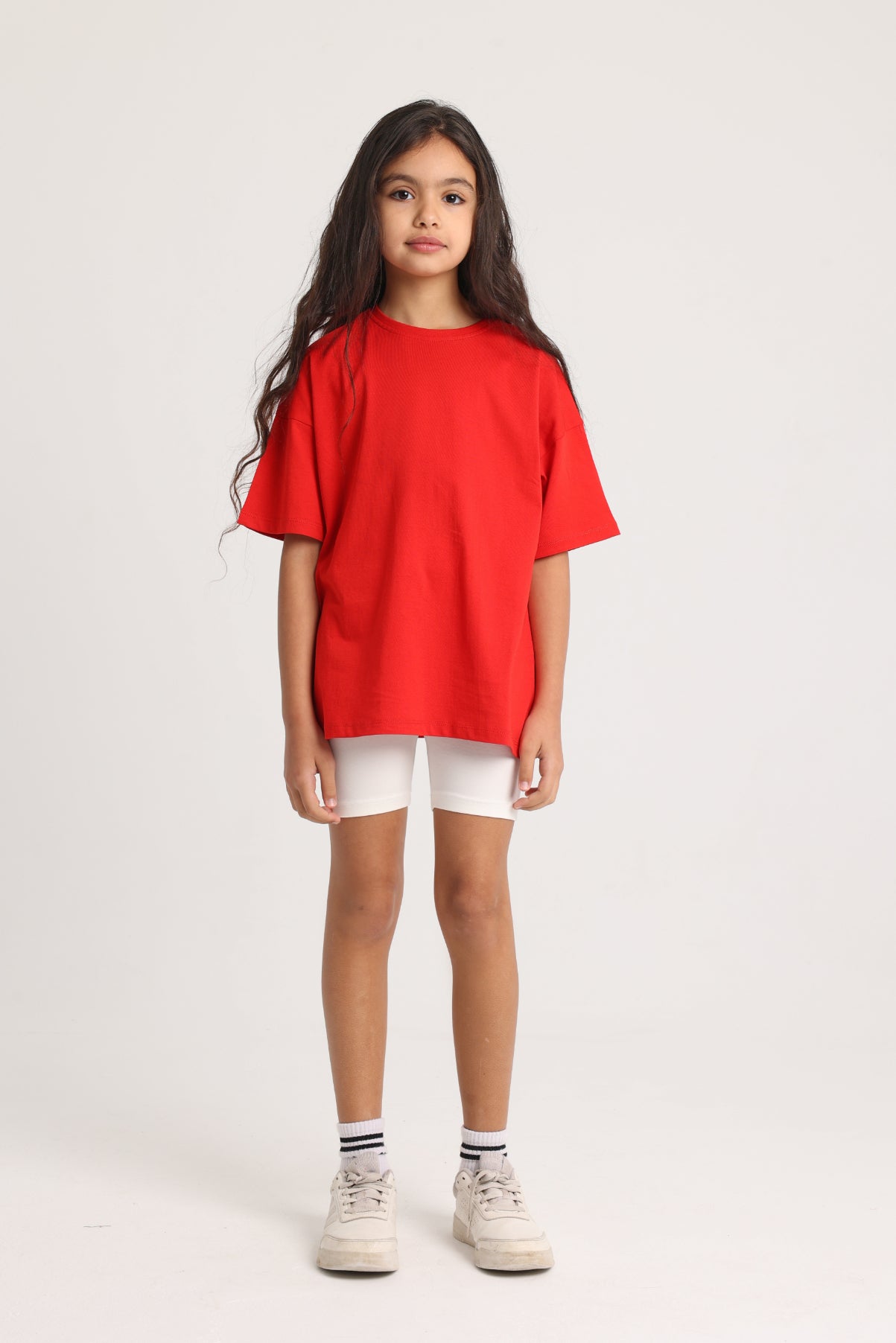 Unisex Kids' Red Oversized T-Shirt – Cotton