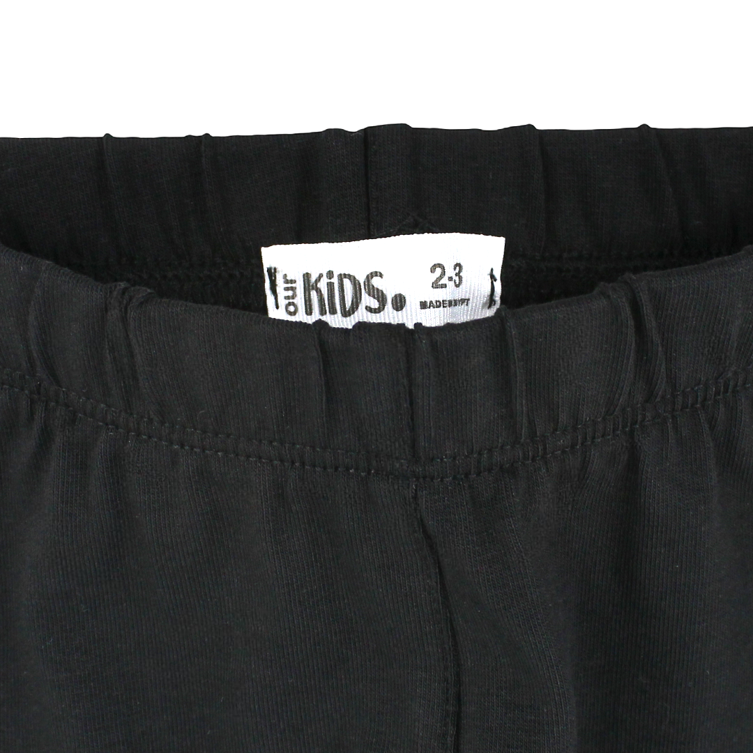 Girls Cotton Leggings – Black