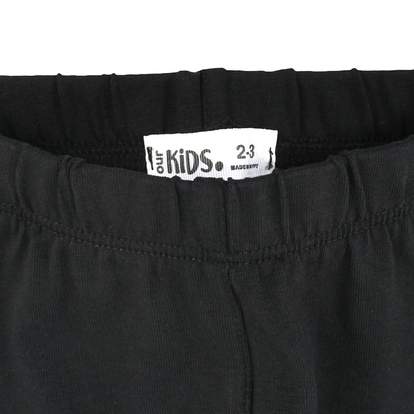 Girls Cotton Leggings – Black