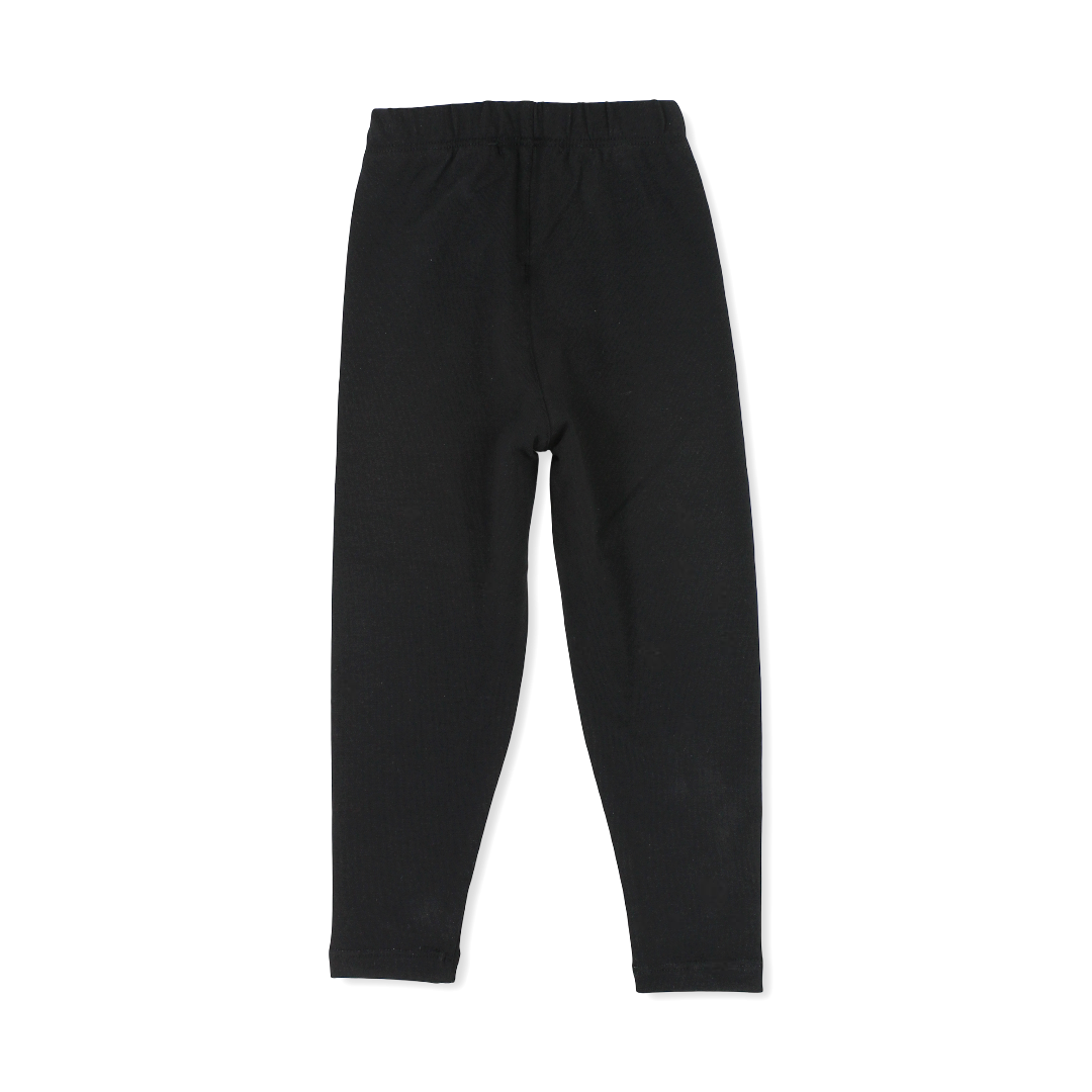 Girls Cotton Leggings – Black
