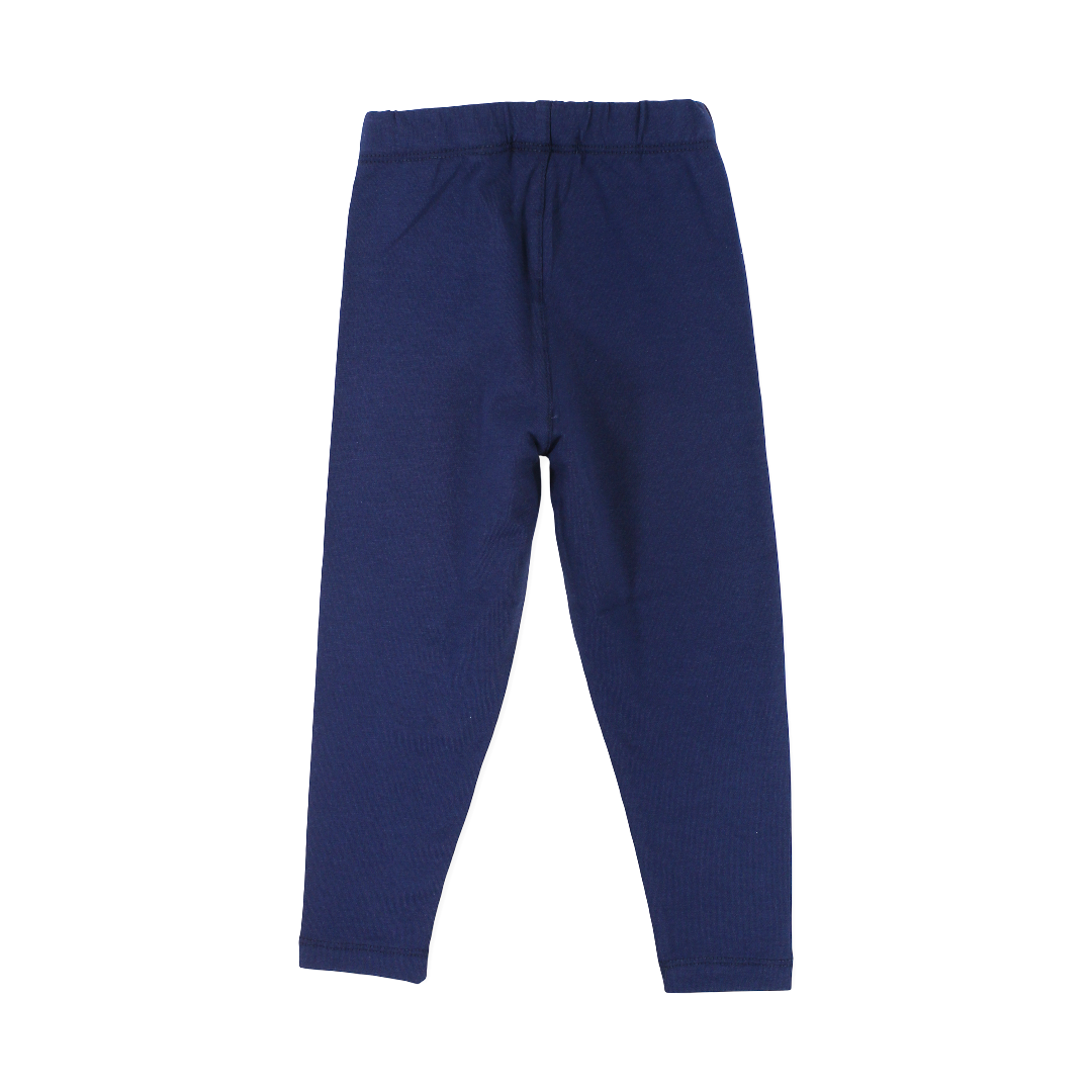 Girls Cotton Leggings – Navy