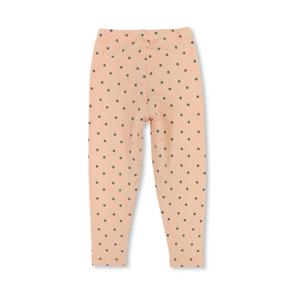 Girls Cotton Leggings – Pink Polka Dot