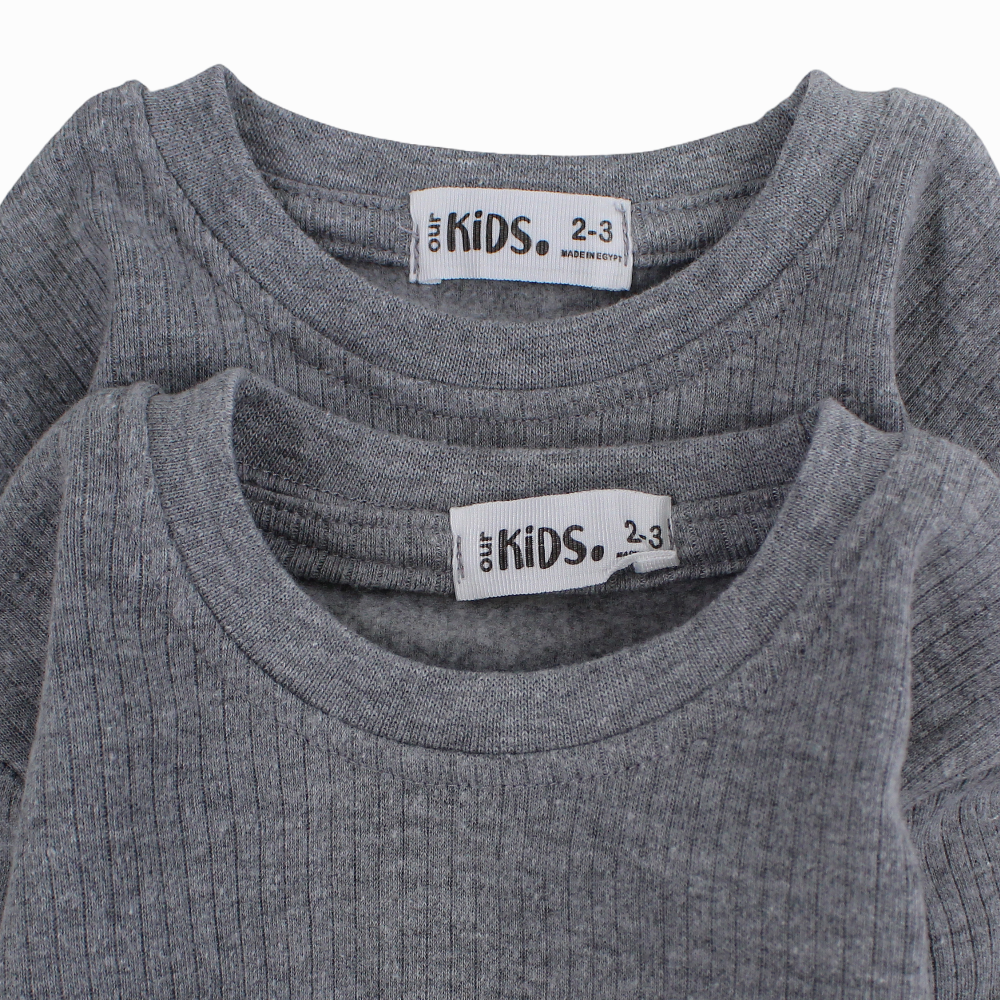 Unisex Long-Sleeved Thermal Top – Grey (Pack of 2)