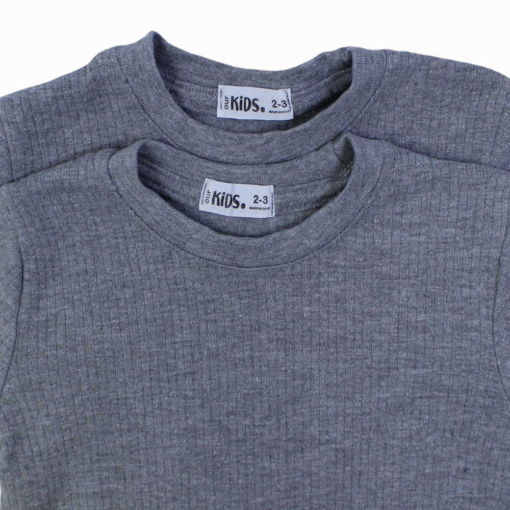 Unisex Short-Sleeved Thermal Top – Grey (Pack of 2)