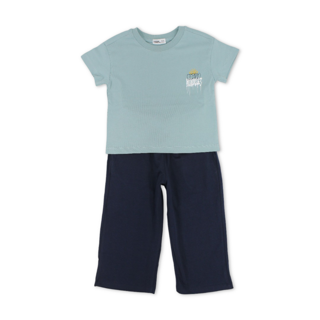 Boys Cotton Pajama – Mint with "New Mindset" Print - Clothing - Ourkids