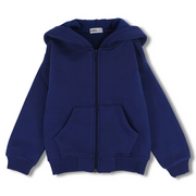 Unisex Long-Sleeved Zip-Up Hoodie – Navy