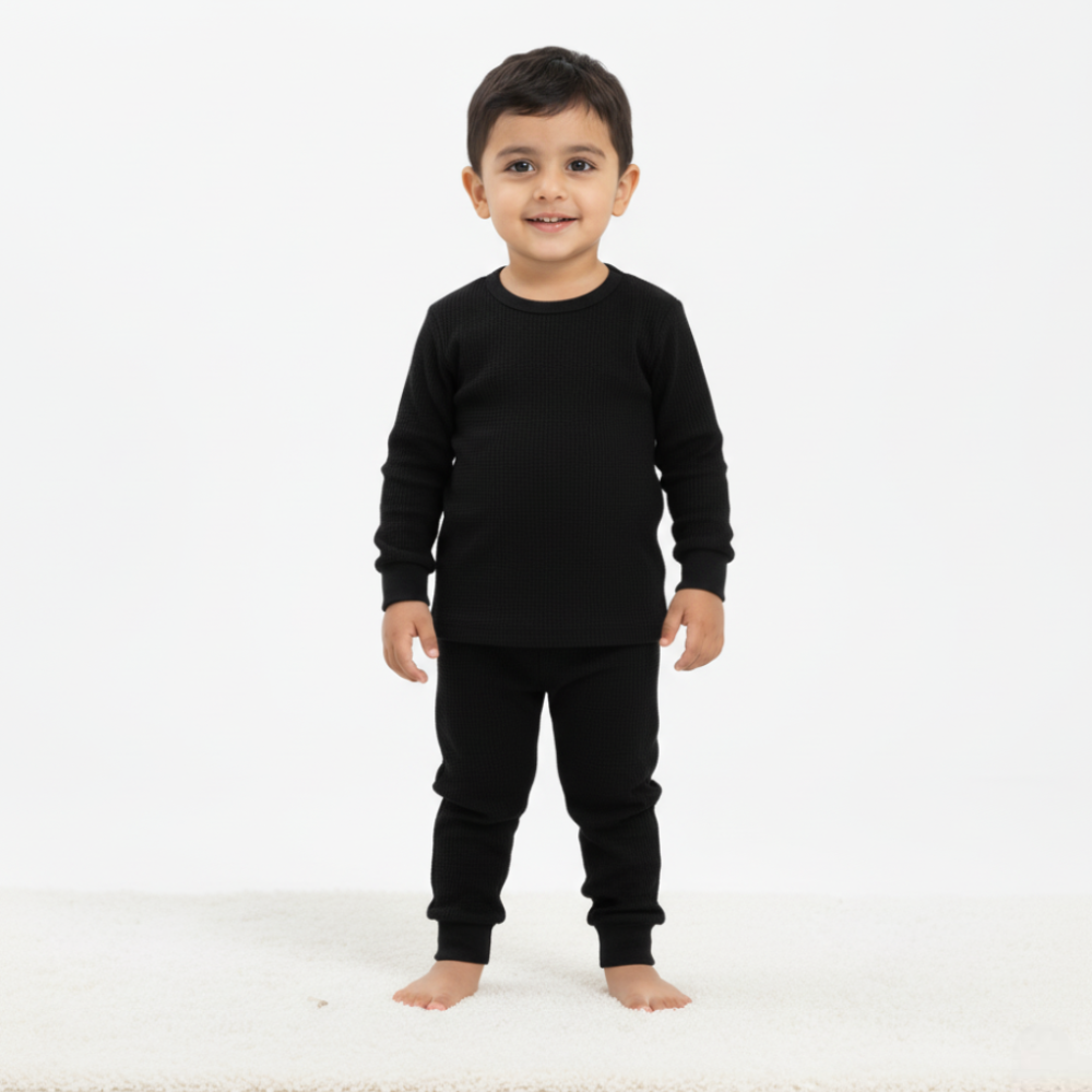 Unisex Baby Thermal Set – Black - Clothing - Ourkids