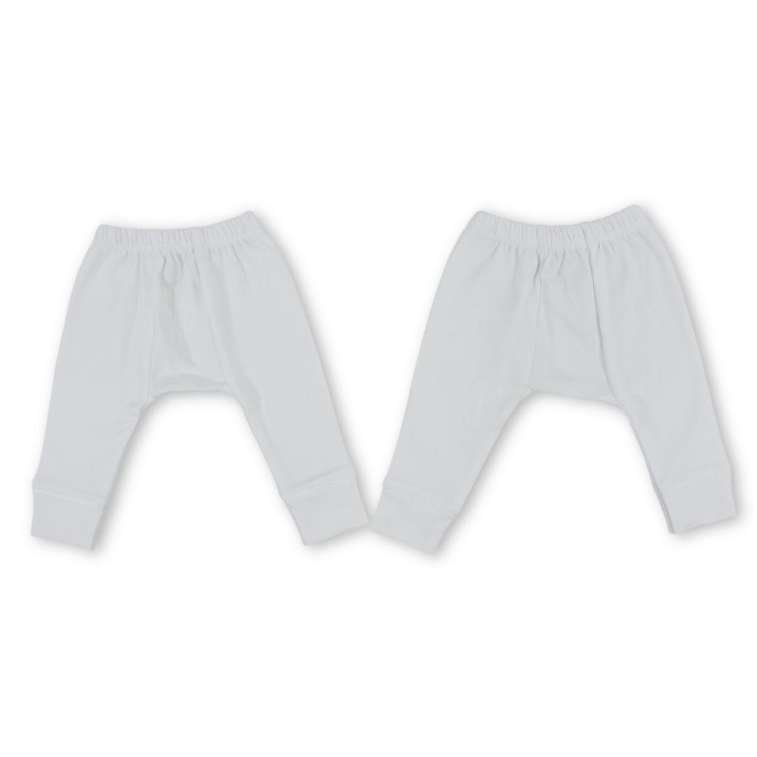 Unisex Baby Cotton Pants – White (Pack Of 2) - Clothing - Ourkids