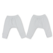 Unisex Baby Cotton Pants – White (Pack Of 2)