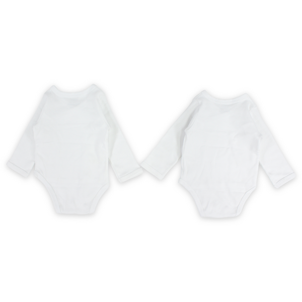Unisex Baby 2-Pack Newborn Wrapover Long-Sleeve Bodysuits – White