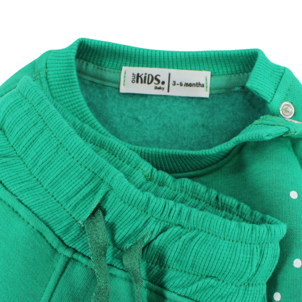 Baby Boys Cotton Pajama Set – Green with “Winter is Coming” Print