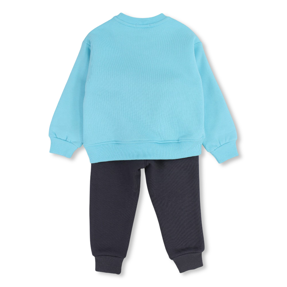 Boys Cotton Pajama Set – Aqua with Gaming Print