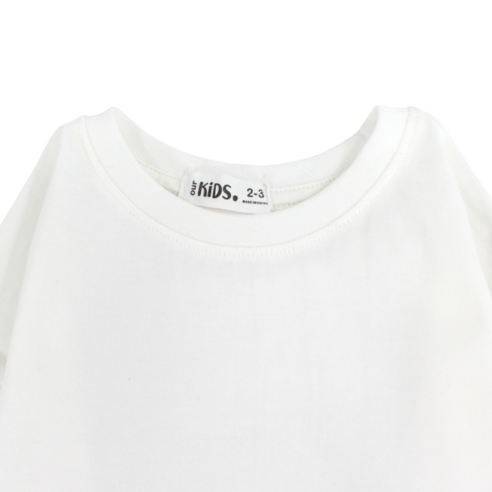 Unisex Cotton Long-Sleeved T-Shirt – Off-White