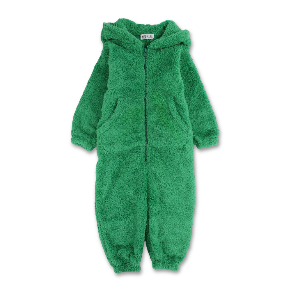Unisex Fleeced Hooded Onesie Pajama – Green