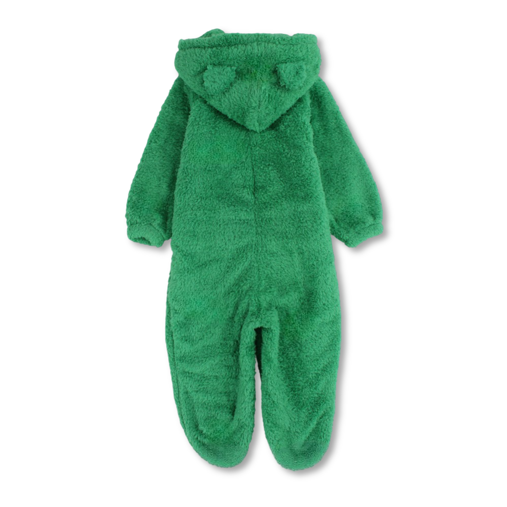 Unisex Fleeced Hooded Onesie Pajama – Green