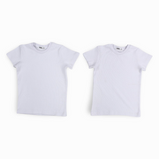 Unisex Ribbed Short-Sleeved Thermal Top – White (Pack of 2)