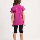 Girls Sleeveless Pajama Set – Fuchsia with Unicorn Print