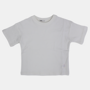 Unisex Oversized Short-Sleeved Basic T-Shirt – Plain Off-White