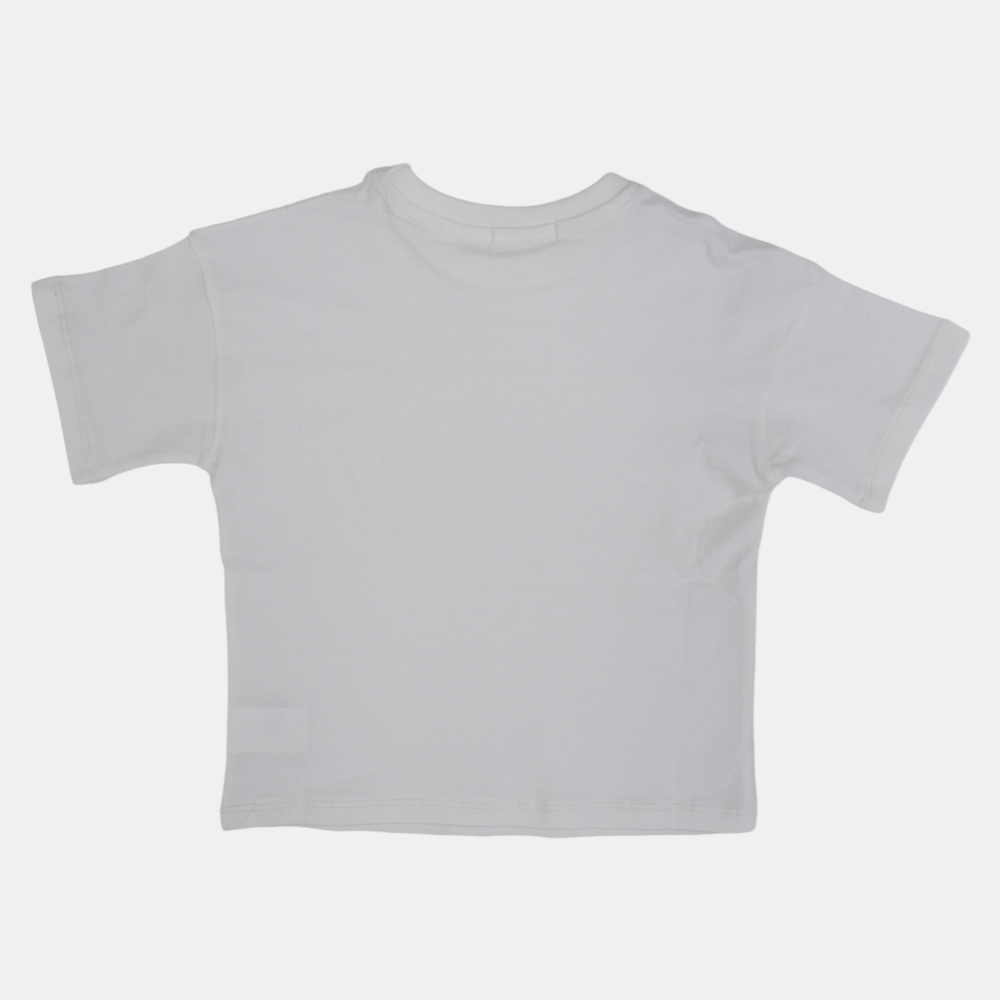 Unisex Oversized Short-Sleeved Basic T-Shirt – Plain Off-White