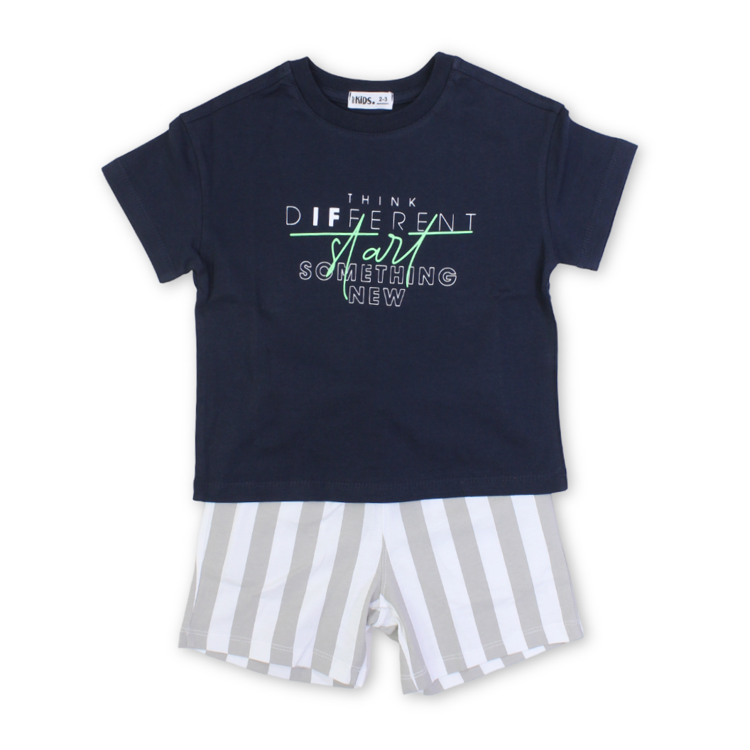 Boys Cotton Pajama – Navy - Clothing - Ourkids
