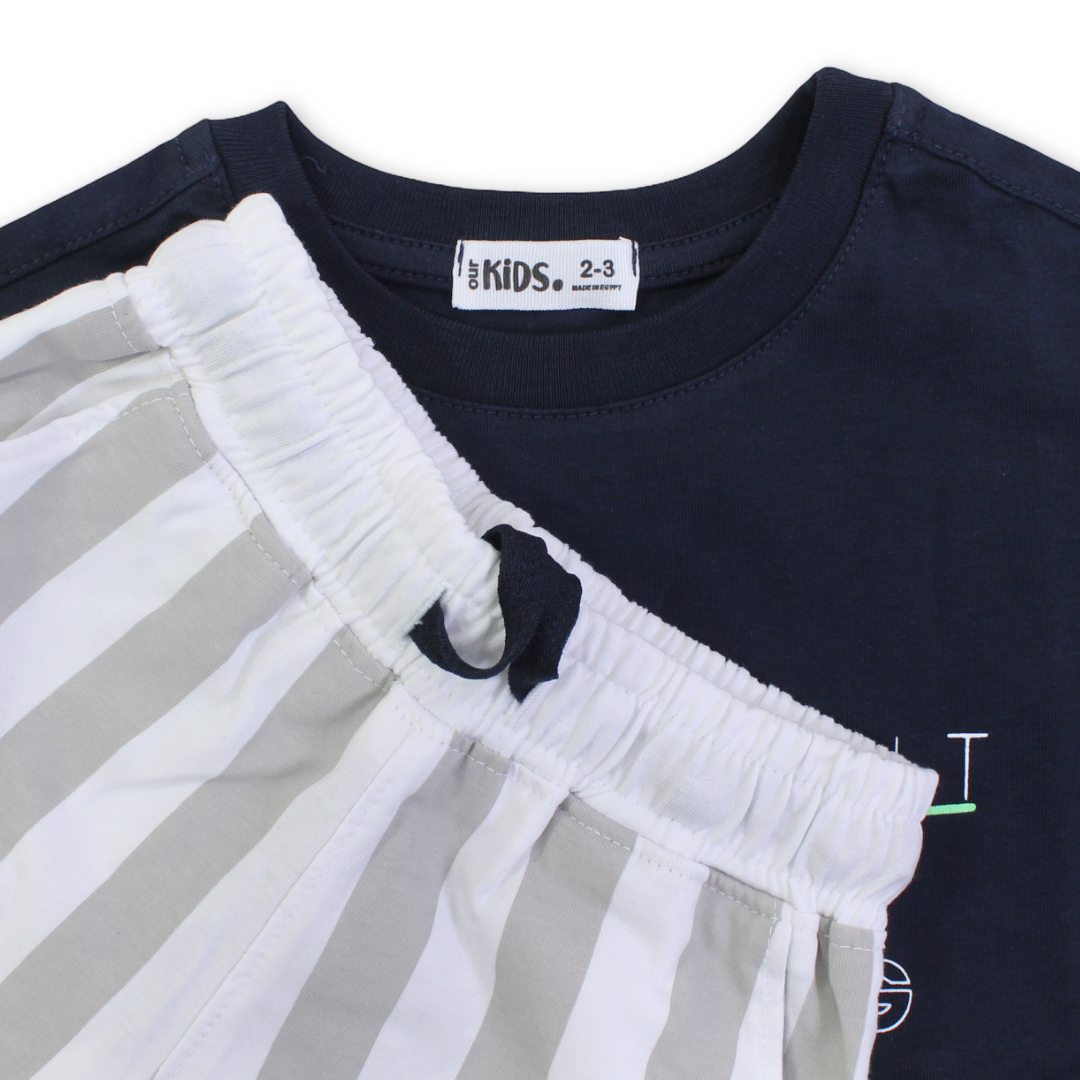 Boys Cotton Pajama – Navy