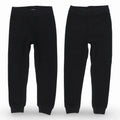Pack of 2 – Unisex Ribbed Thermal Pants Black