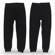 Pack of 2 – Unisex Ribbed Thermal Pants Black