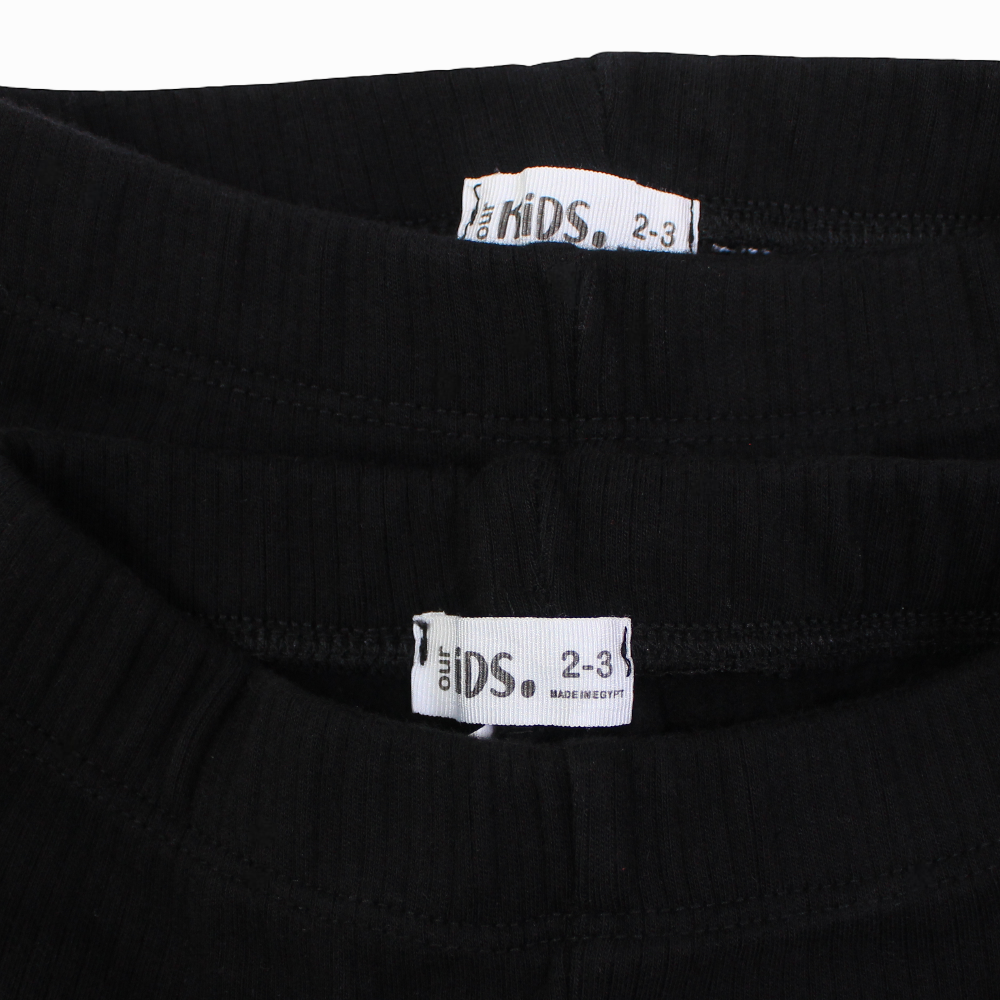 Unisex Ribbed Thermal Pants – Black (Pack of 2)