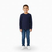 Pack of 2 – Unisex Ribbed Long-Sleeved Thermal Top Navy