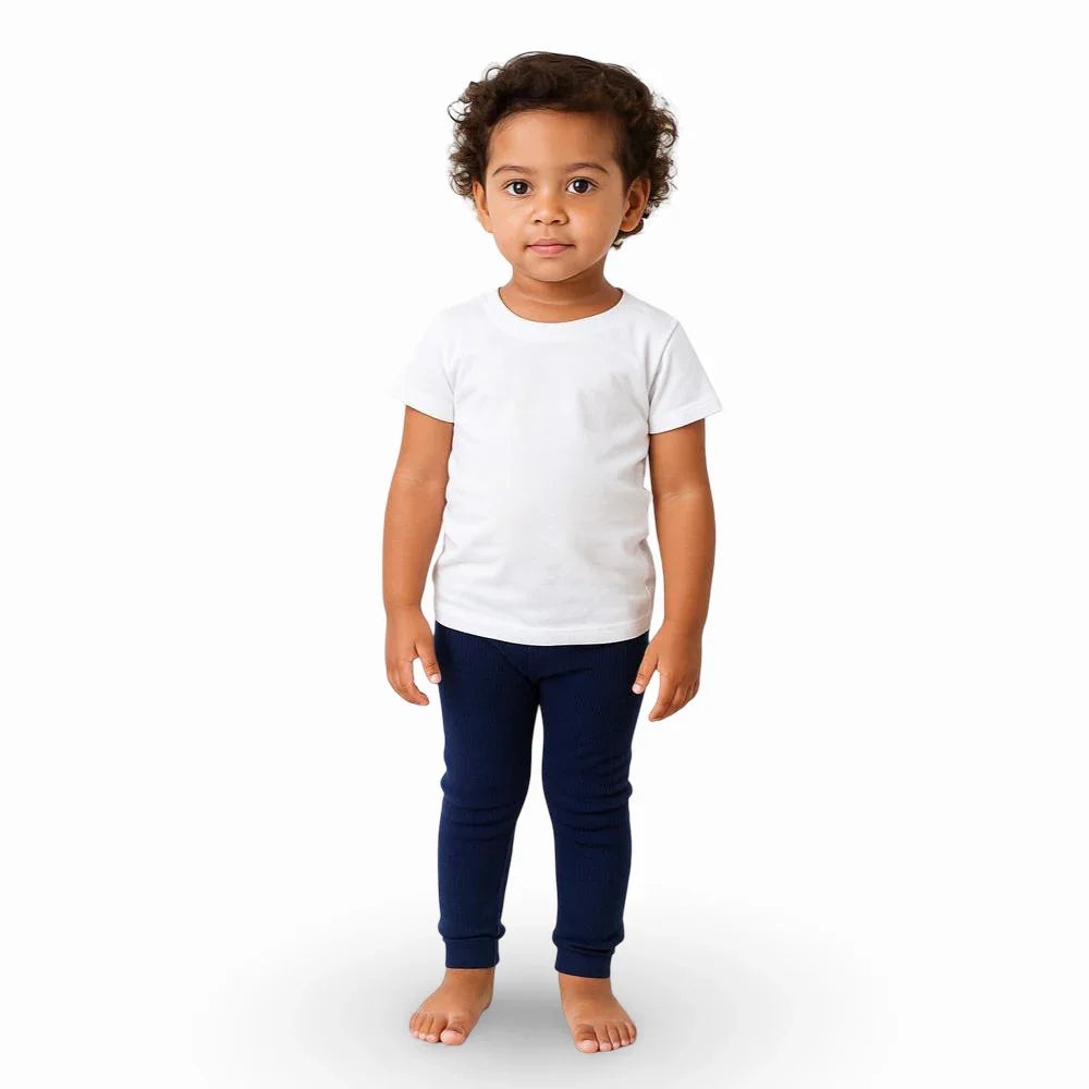Pack of 2 – Unisex Ribbed Thermal Underpants Navy - Clothing - Ourkids