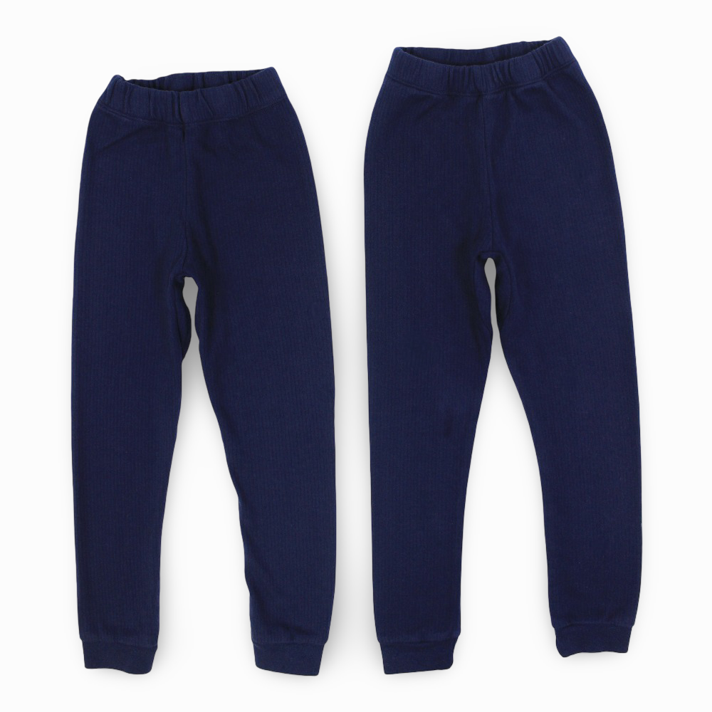 Unisex Ribbed Thermal Underpants – Navy (Pack of 2)