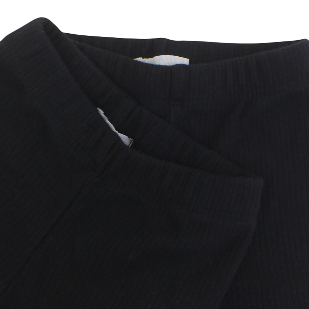 Unisex Cotton Ribbed Thermal Pants – Black (Pack Of 2)