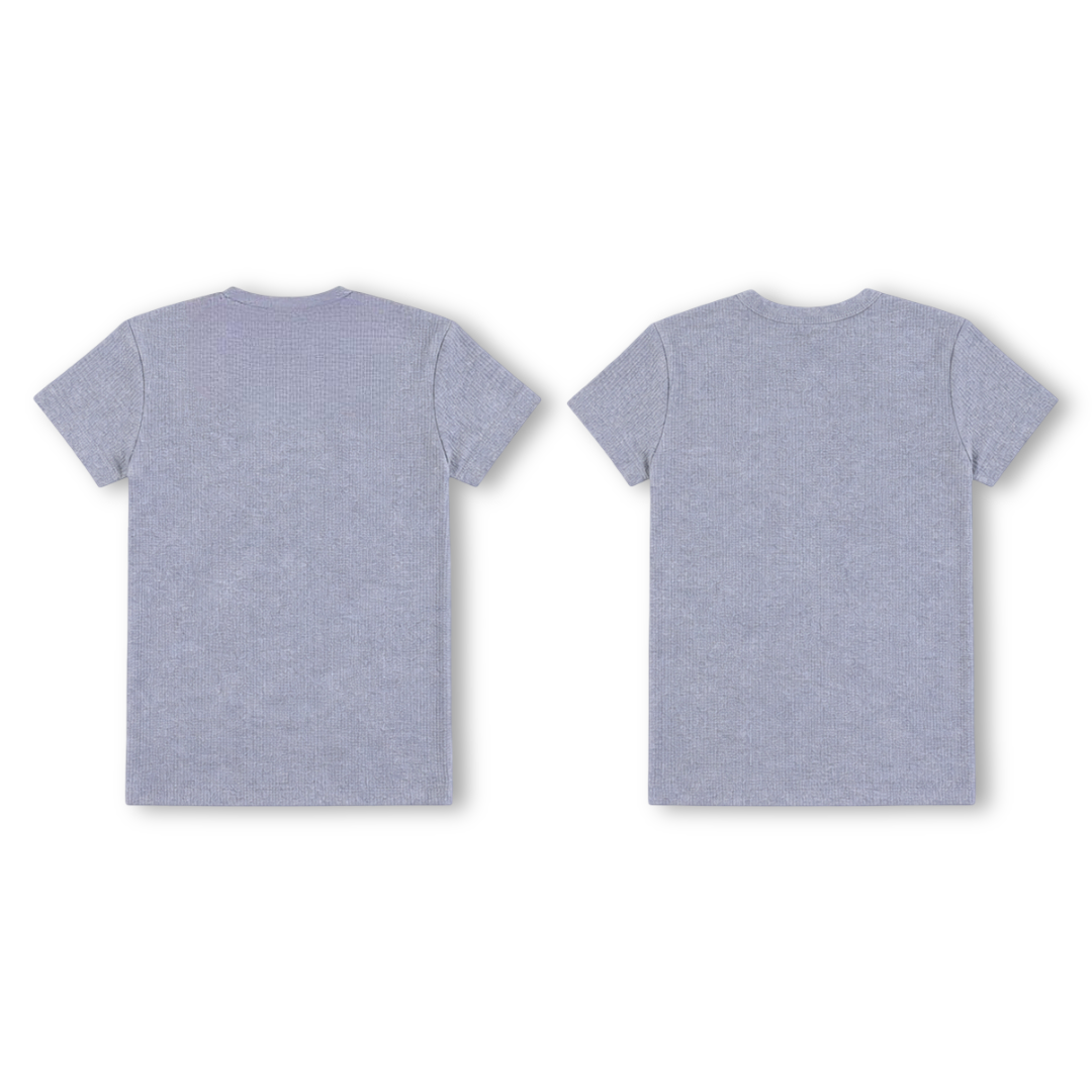 Unisex Cotton Short-Sleeved Thermal Top – Grey (Pack Of 2)