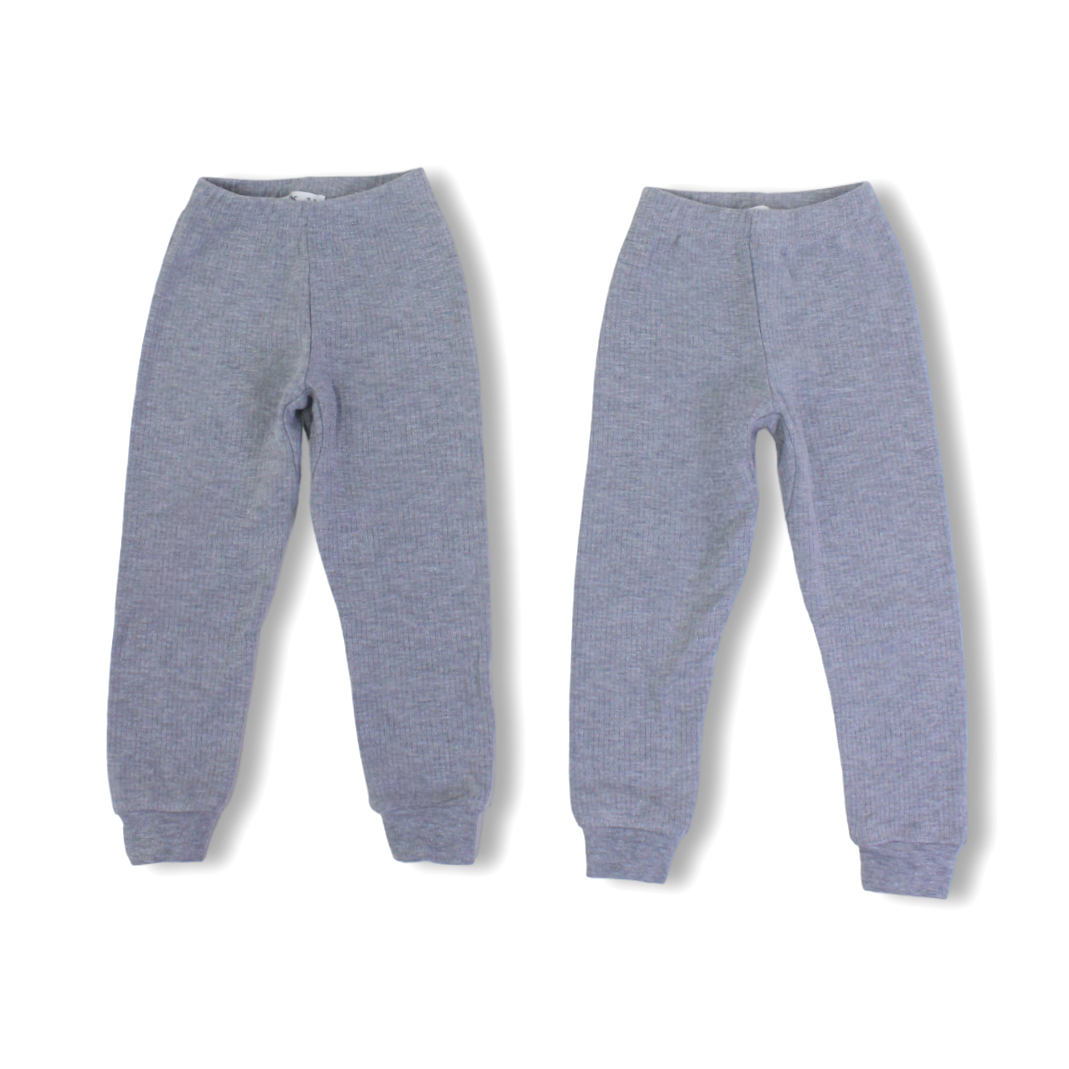 Unisex Cotton Thermal Pants – Grey (Pack Of 2)