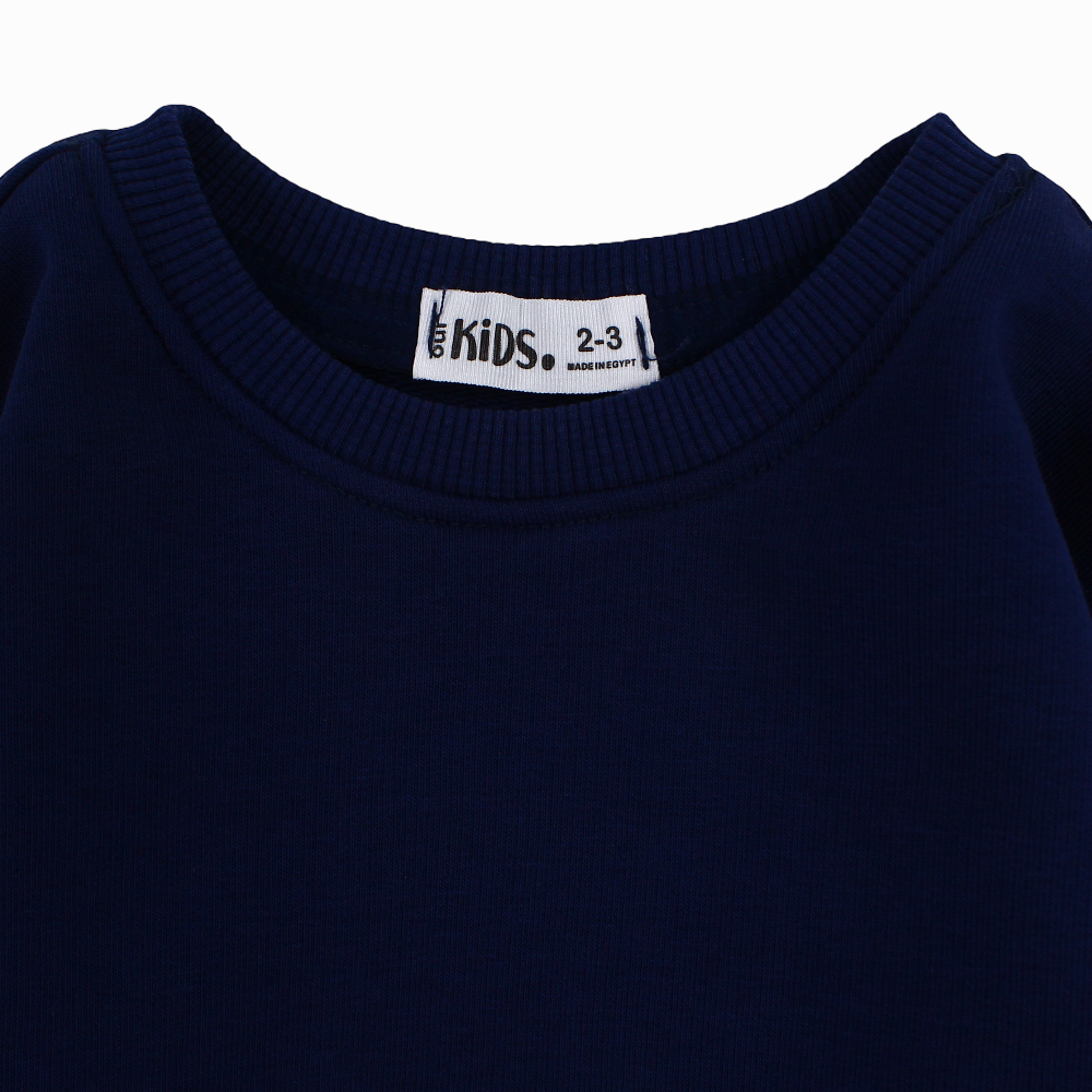 Unisex Plain Cotton Sweatshirt – Navy Blue