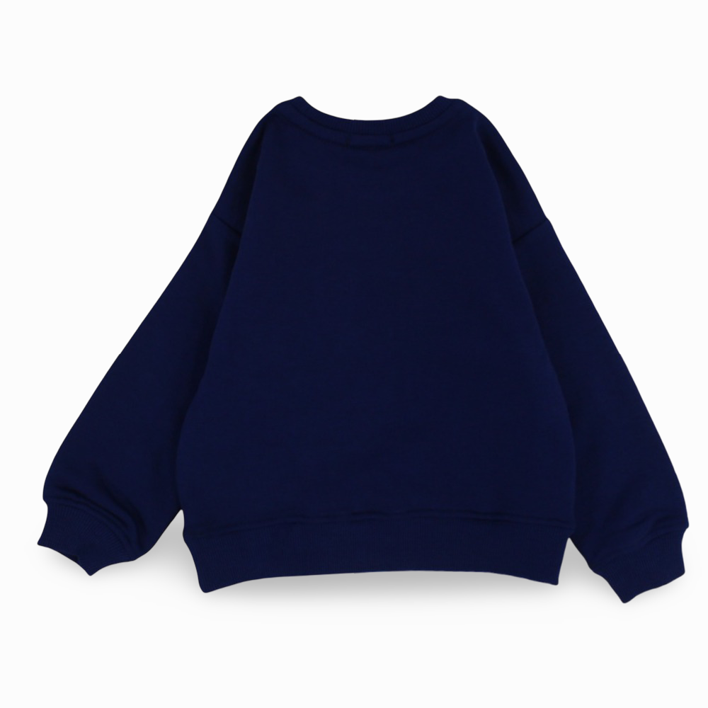 Unisex Plain Cotton Sweatshirt – Navy Blue
