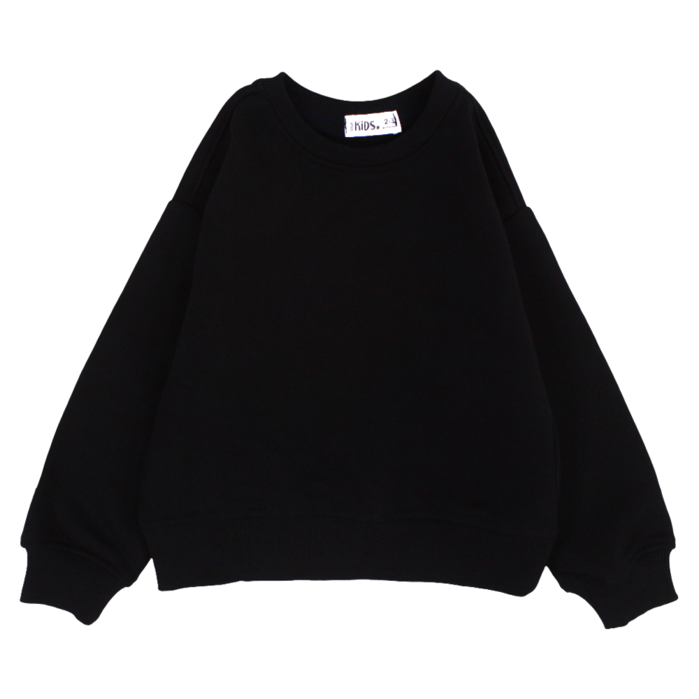Unisex Plain Cotton Sweatshirt – Black