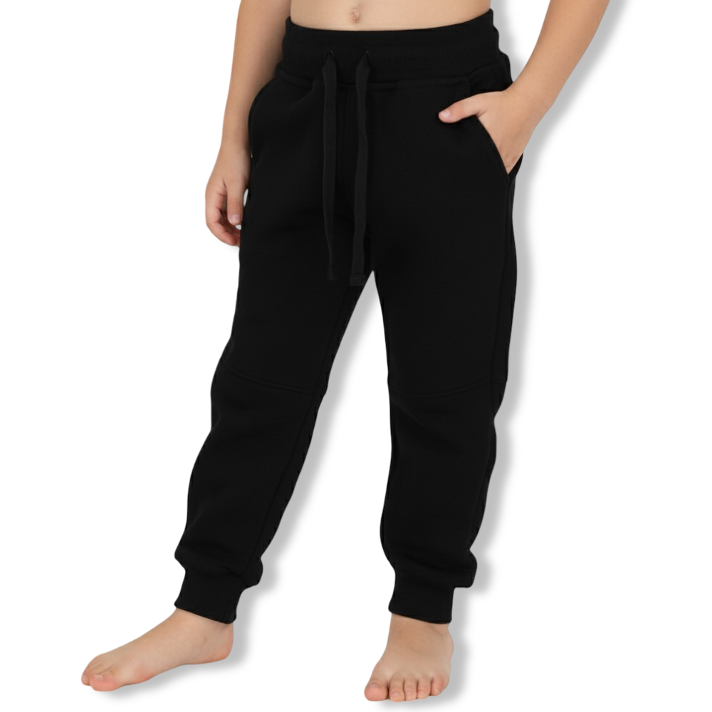 Unisex Plain Sweatpants - Black - Clothing - Ourkids