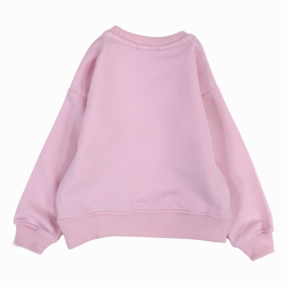 Girls Plain Cotton Sweatshirt – Pink