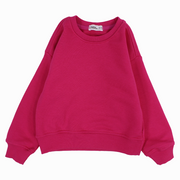 Girls Plain Cotton Sweatshirt – Fuchsia