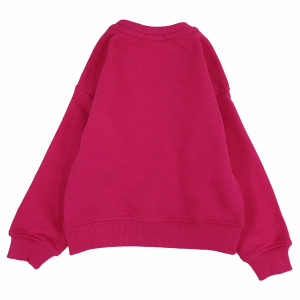 Girls Plain Cotton Sweatshirt – Fuchsia