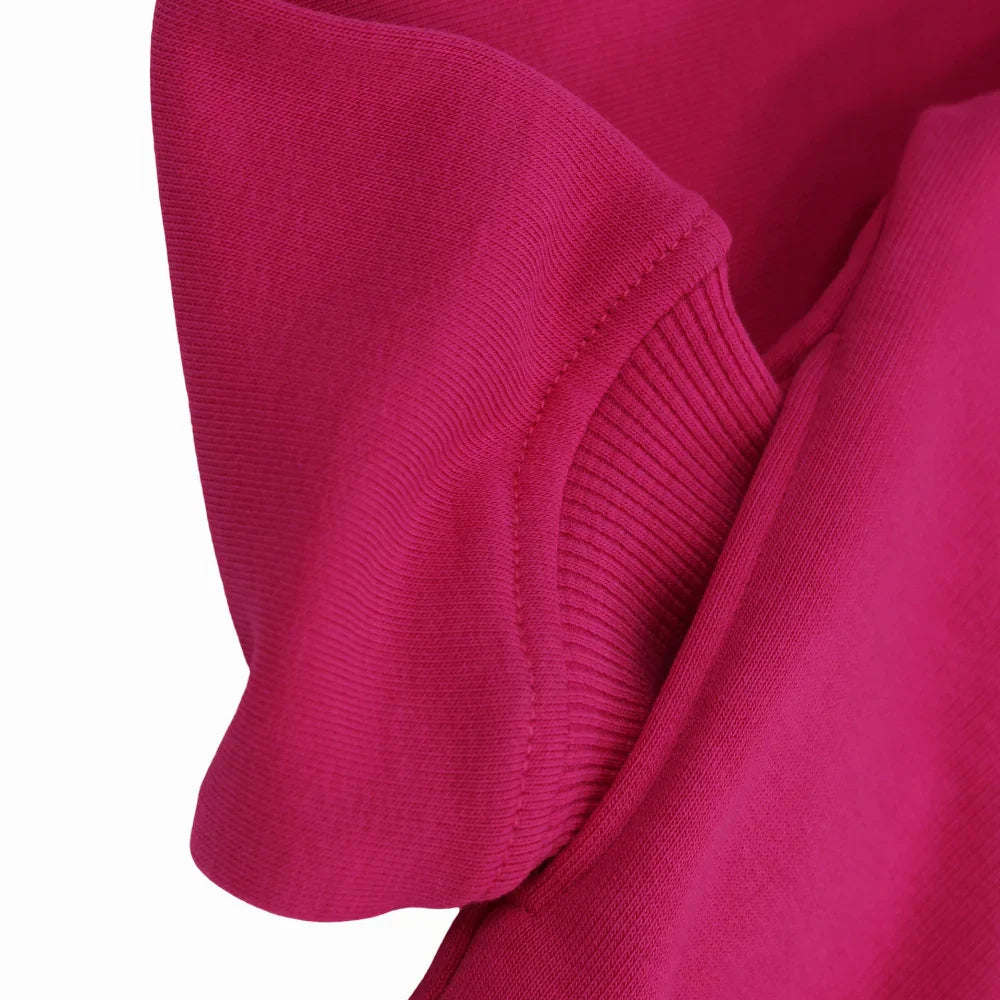 Girls Plain Cotton Sweatshirt – Fuchsia