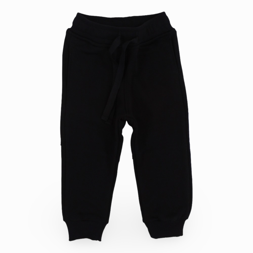 Unisex Plain Cotton Sweatpants – Black