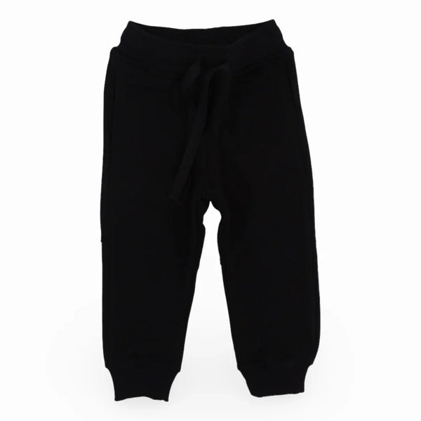 Unisex Plain Cotton Sweatpants – Black