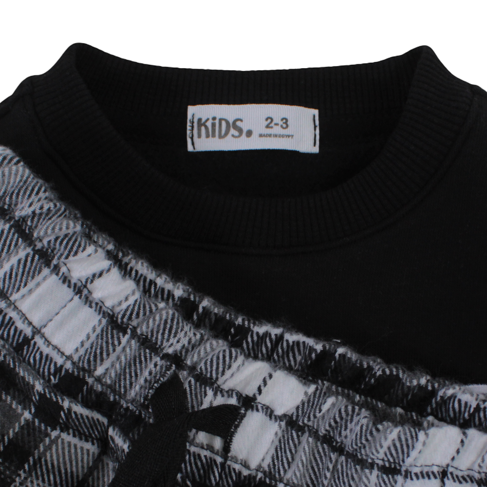 Boys Cotton Pajama Set – Black with “Never Stop Dreaming” Print