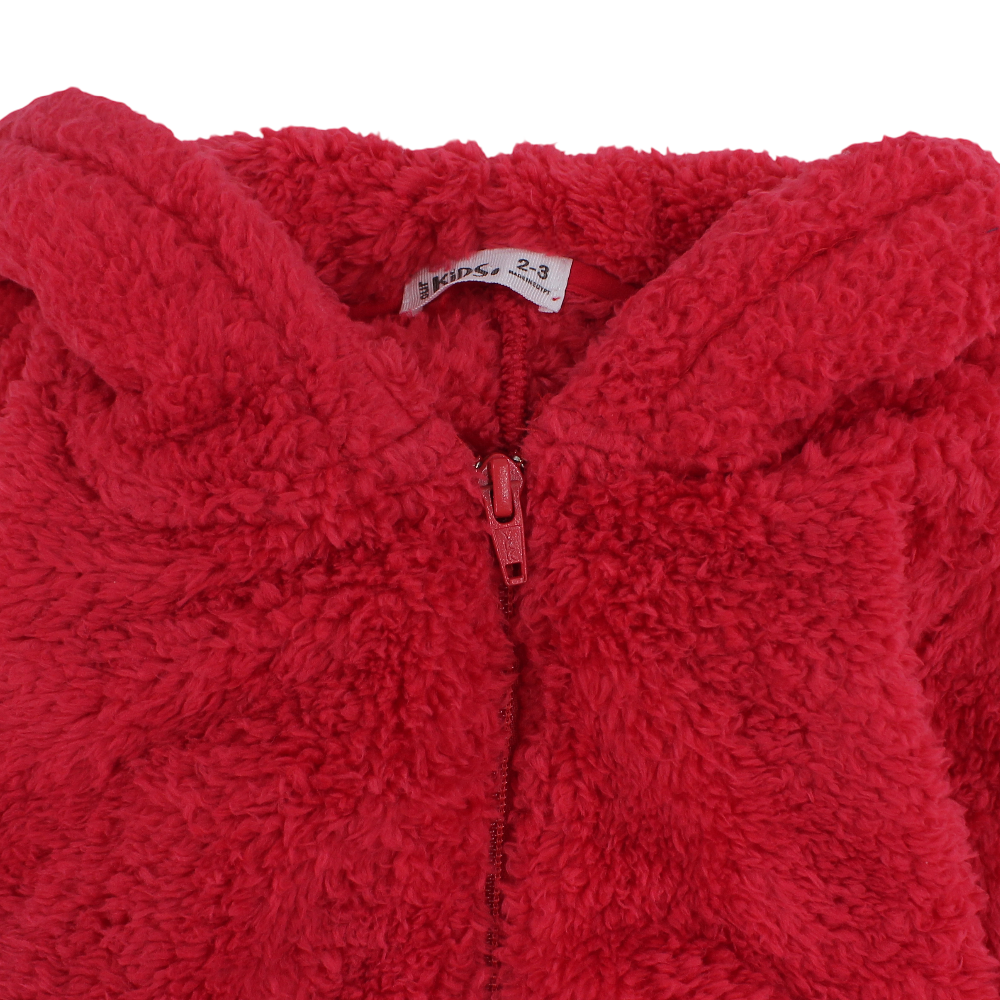 Unisex Fleeced Hooded Onesie Pajama – Red