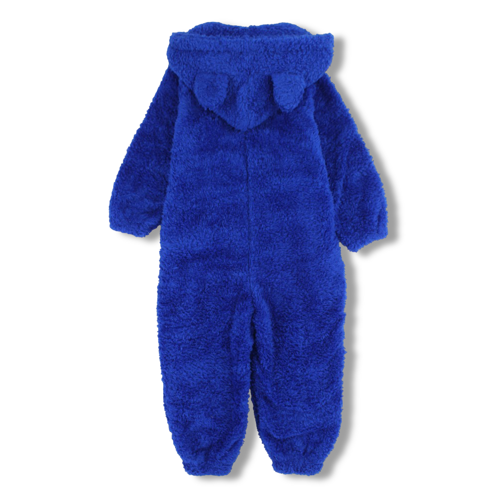 Unisex Fleeced Hooded Onesie Pajama – Blue