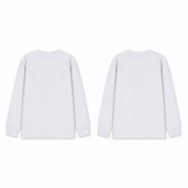 Unisex Cotton Long-Sleeved Thermal Top Pack – White (Pack Of 2)