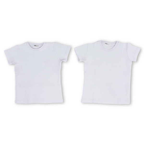 Unisex Cotton Short-Sleeved Thermal Top – White (Pack Of 2)